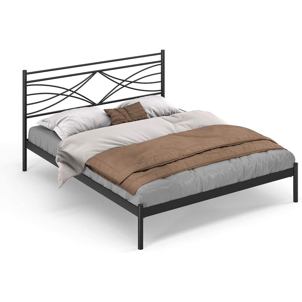 Изображение товара Кровать Дивометал Мираж 200x140 см черная с металлическим основанием