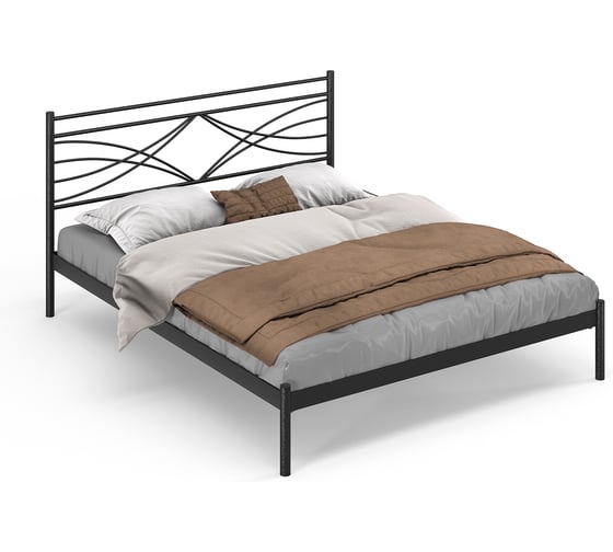 Изображение товара Кровать Дивометал Мираж 200x140 см, черный, металлическое основание 00-00003144