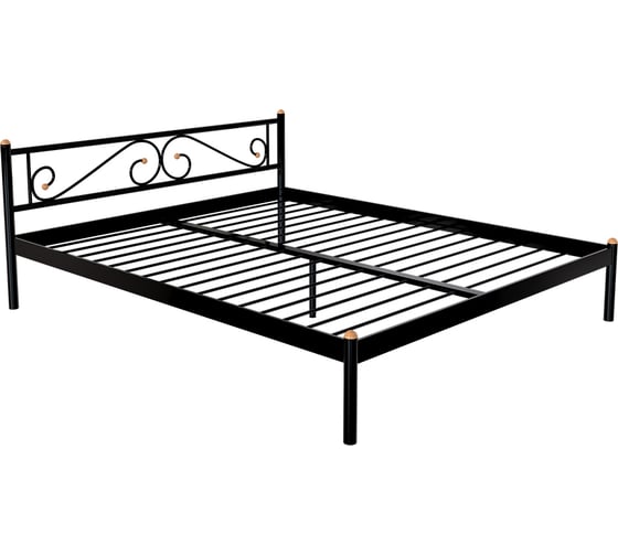 Изображение товара Кровать Дивометал Шарм 200x140 см, черный, металлическое основание 00-00002136