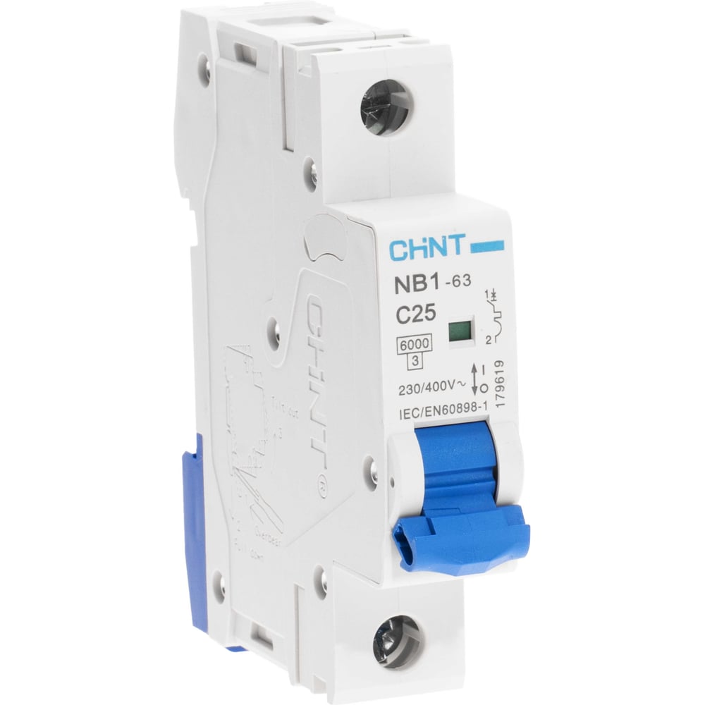 Изображение товара Автоматический выключатель CHINT NB1-63, 1P, 25A, 6кА
