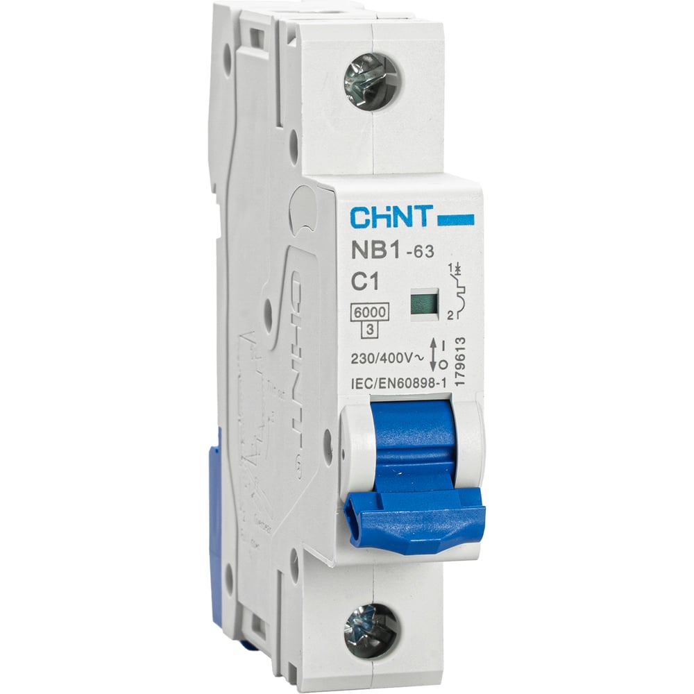 Изображение товара Автоматический выключатель CHINT NB1-63 1P 1A 6кА модульный на DIN-рейку