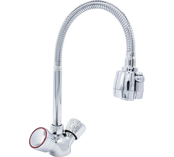 Изображение товара Смеситель для кухни Damento TONDO CU18.01, 1/2 керамика, хром, излив 500 мм, гибкая подводка 000226