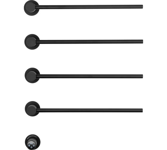 Изображение товара Полотенцесушитель электрический Wonzon & Woghand черный матовый WW-A354-MB