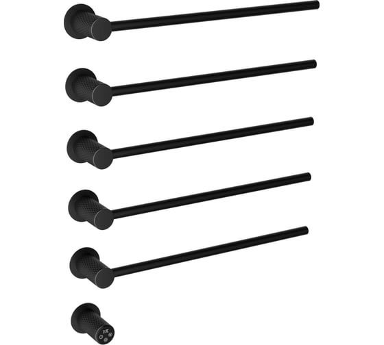 Изображение товара Полотенцесушитель электрический Wonzon & Woghand черный матовый WW-A355-MB