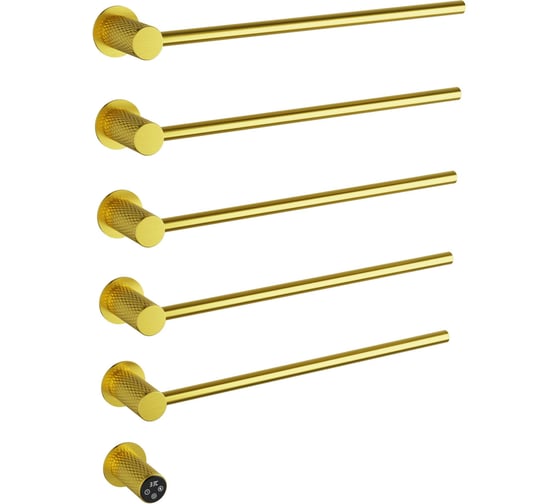 Изображение товара Полотенцесушитель электрический Wonzon & Woghand брашированное золото WW-A355-BG