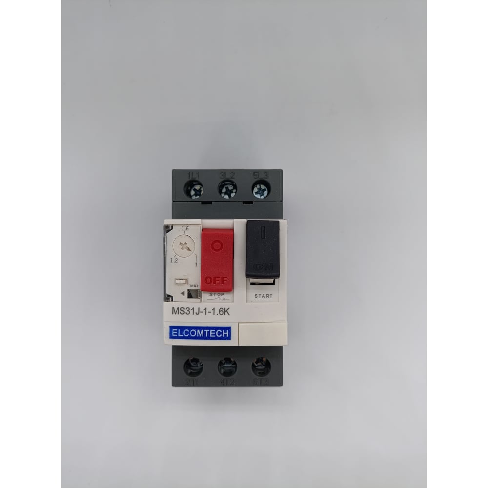 Изображение товара Мотор-автомат ELCOMTECH MS31J-1-1,6K 400 В, IP20, 3 полюса