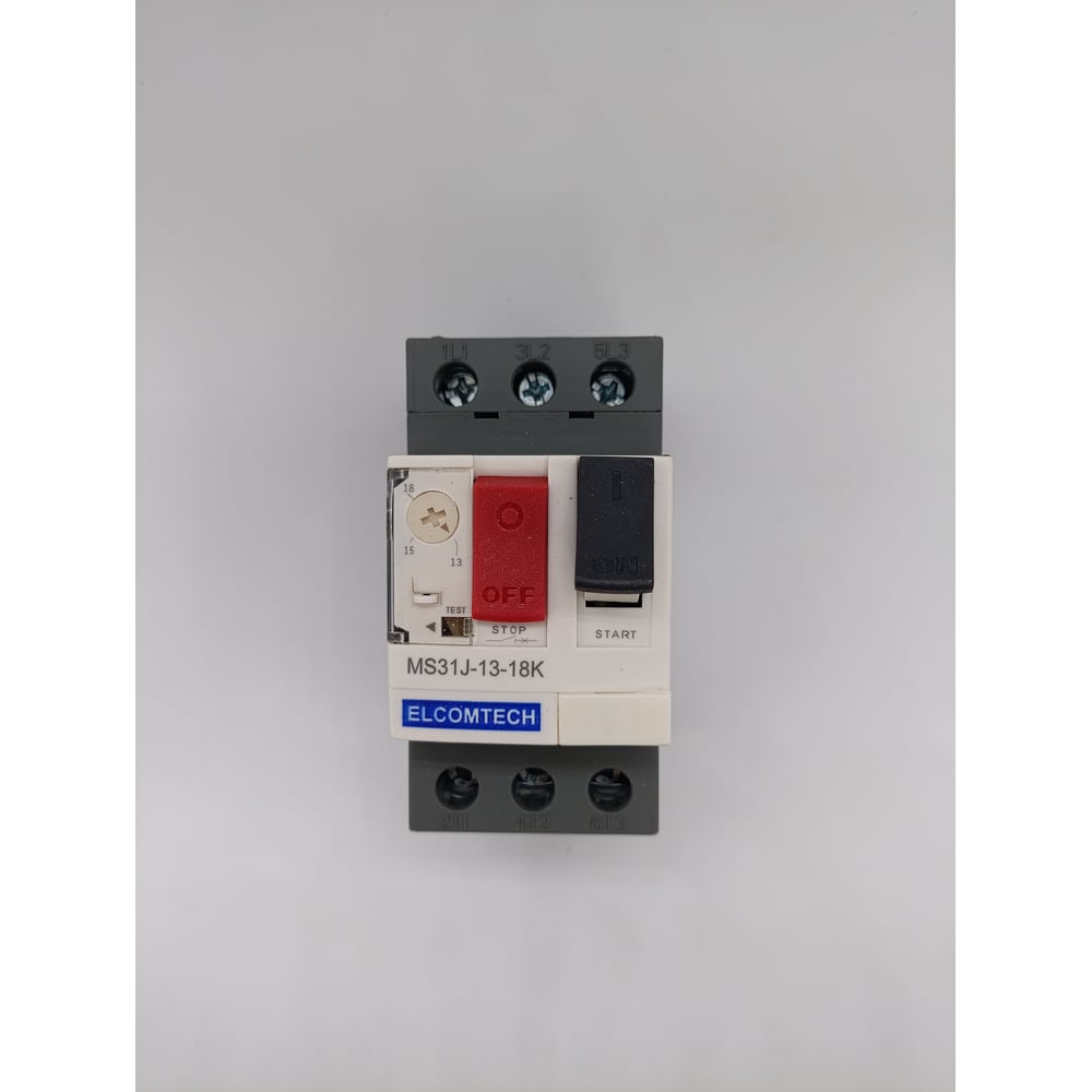 Изображение товара Мотор-автомат ELCOMTECH MS31J-13-18K 13-18А трехполюсный модульный автомат защиты