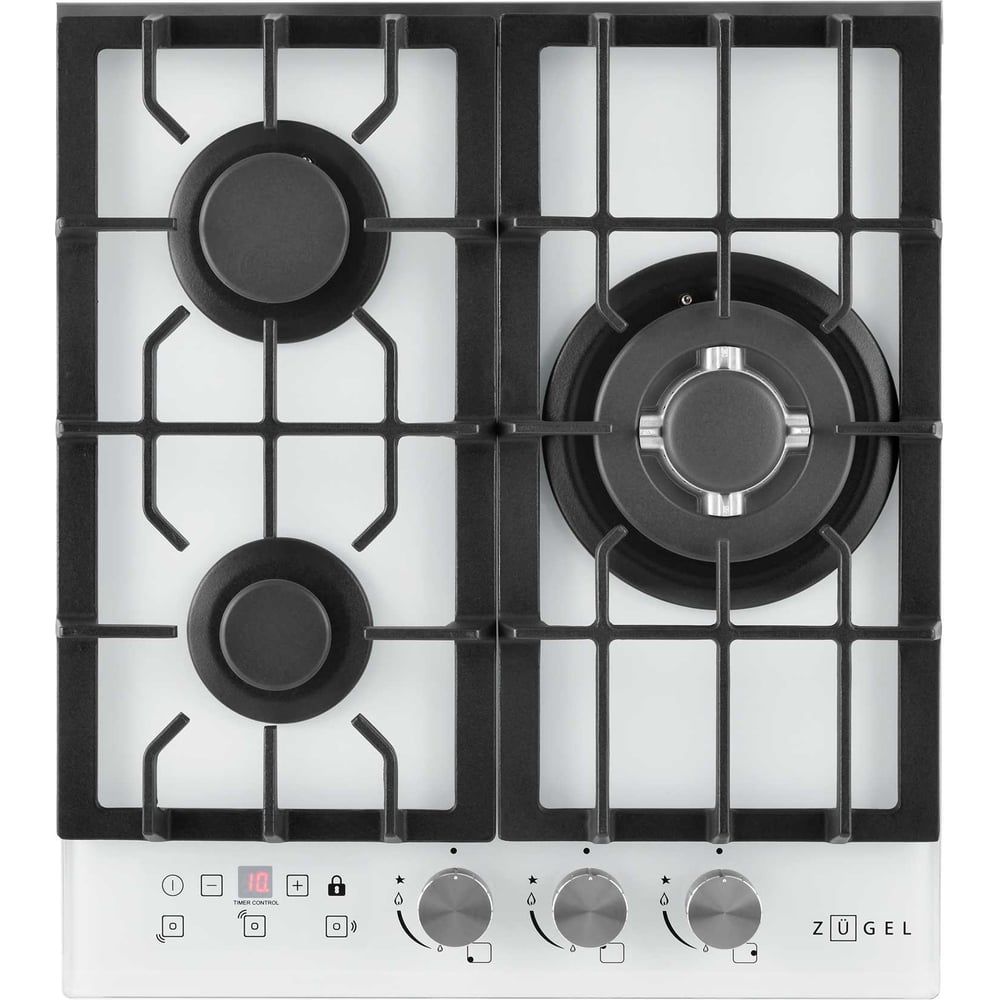Изображение товара Газовая варочная панель ZUGEL ZGH450W белая мощность 6.2 кВт современные материалы