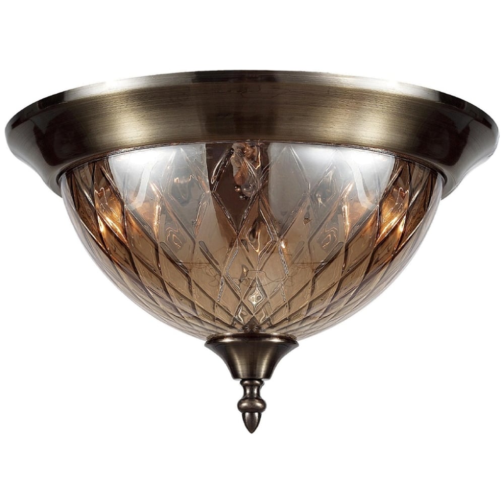 Изображение товара Потолочный светильник Crystal lux NUOVO PL3 BRONZE классика бронза стекло IP20
