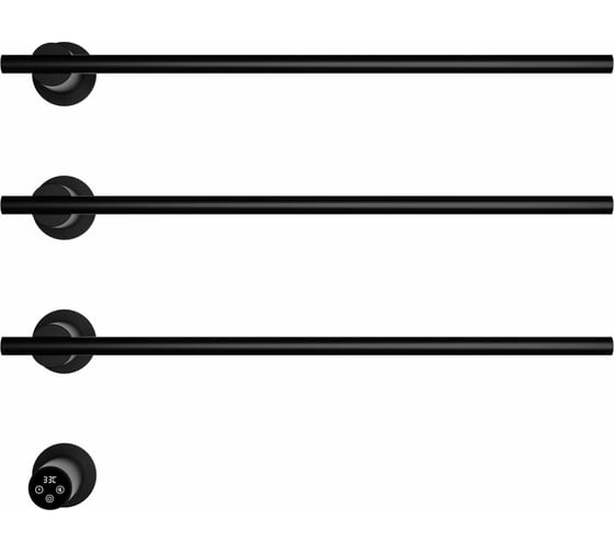 Изображение товара Полотенцесушитель электрический встраиваемый Wonzon & Woghand черный матовый WW-A363-MB