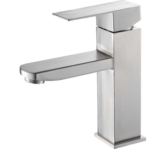 Изображение товара Смеситель для раковины PLATAN 15803 Stockholm, нерж.сталь, высокий излив, картридж 35мм, гайка УТ-00052167