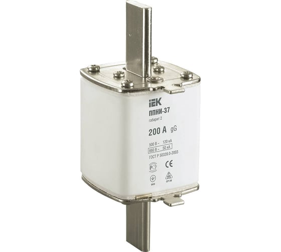 Изображение товара Плавкая вставка предохранителя IEK ППНИ-37 габарит 2 200А DPP40-200