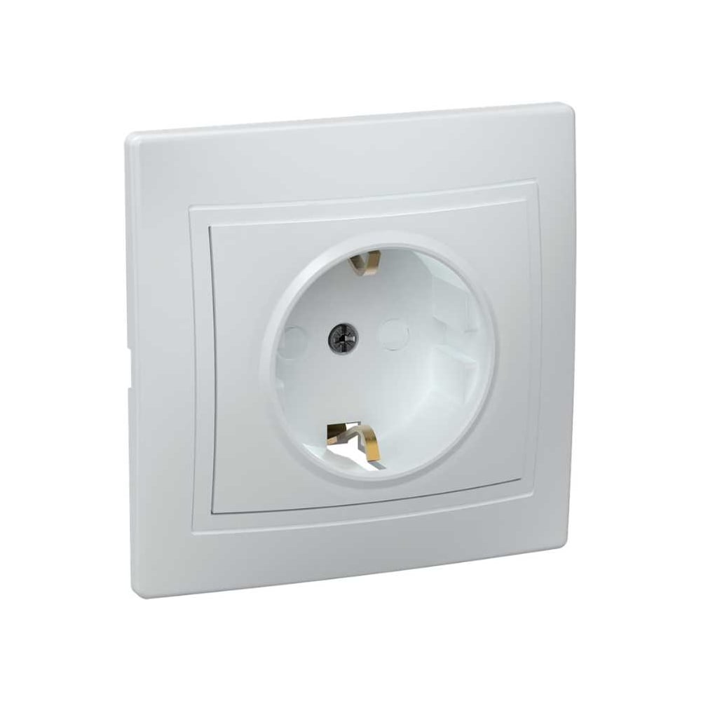 Изображение товара Розетка GENERICA 1-местная с защитной шторкой 16А керамика КВАРТА ERK14-K01-16-K