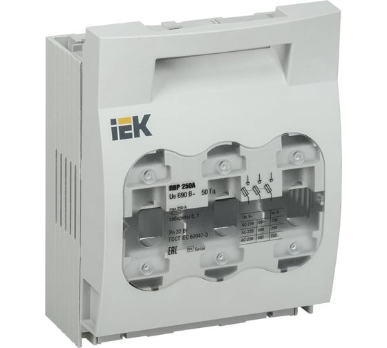 Изображение товара Предохранитель-выключатель-разъединитель IEK 250А SRP-20-3-250