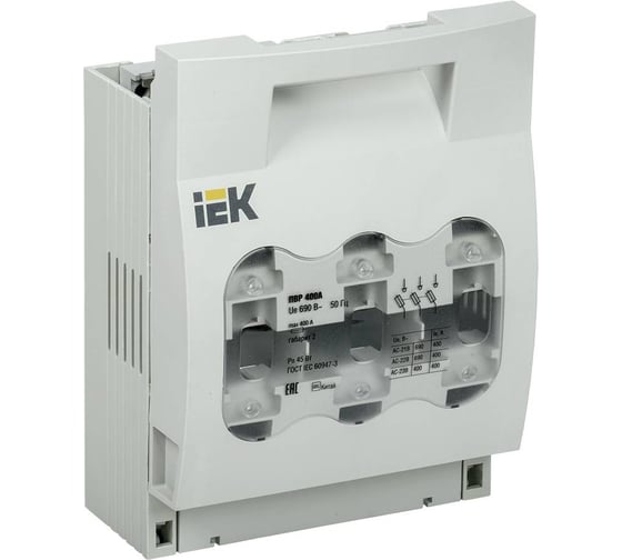 Изображение товара Предохранитель-выключатель-разъединитель IEK 400А SRP-30-3-400