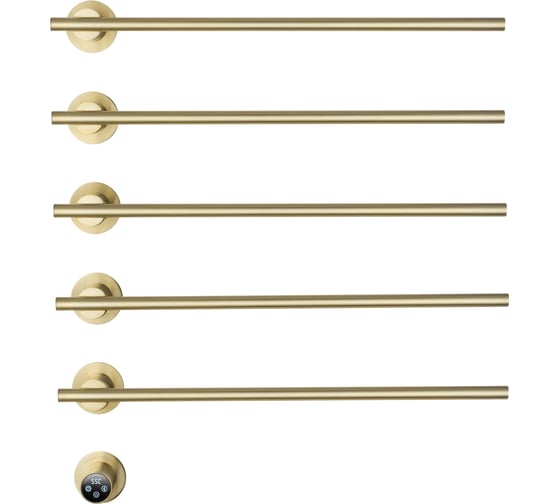 Изображение товара Полотенцесушитель электрический встраиваемый Wonzon & Woghand брашированное золото WW-A365-BG