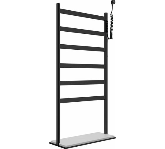 Изображение товара Полотенцесушитель электрический напольный Wonzon & Woghand черный матовый WW-A406-MB