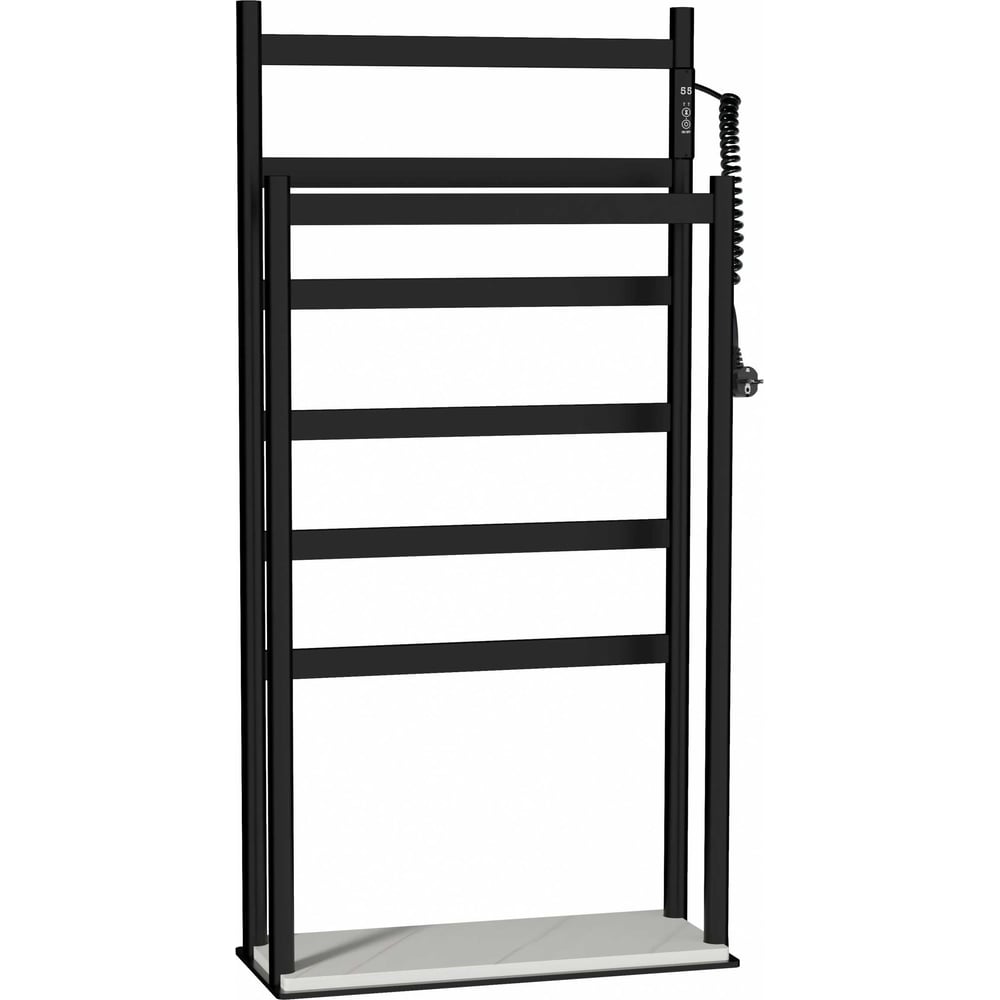 Изображение товара Полотенцесушитель электрический напольный Wonzon & Woghand черный матовый WW-A407-MB