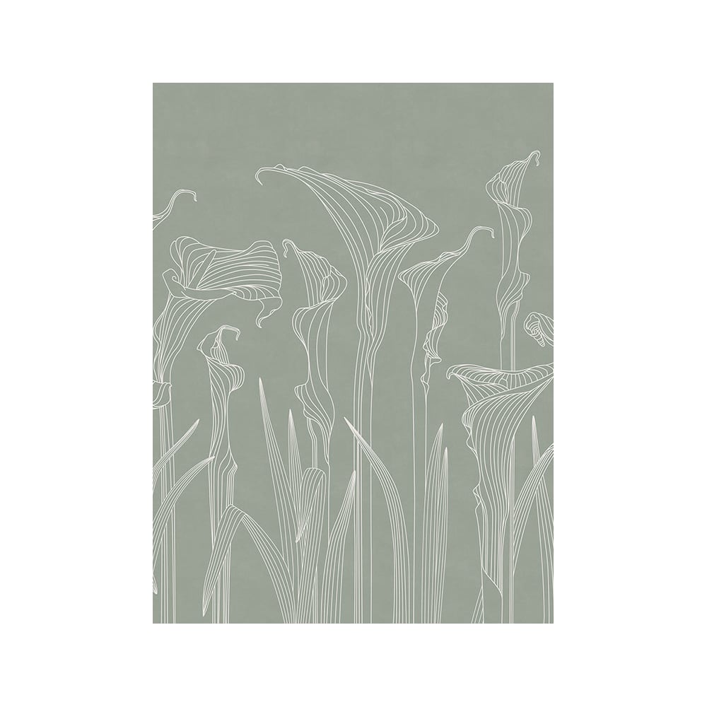Изображение товара Фотообои KALLA LILIES 1,99x2,7 м зеленые цветы гладкая фактура
