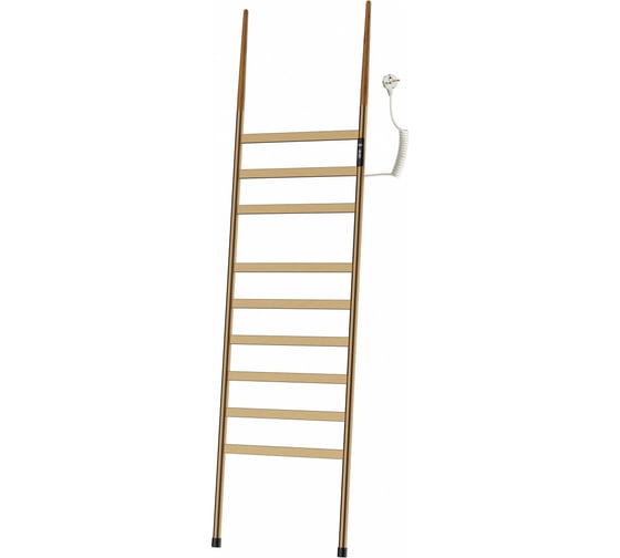 Изображение товара Полотенцесушитель электрический напольный Wonzon & Woghand брашированное золото WW-A207-BG