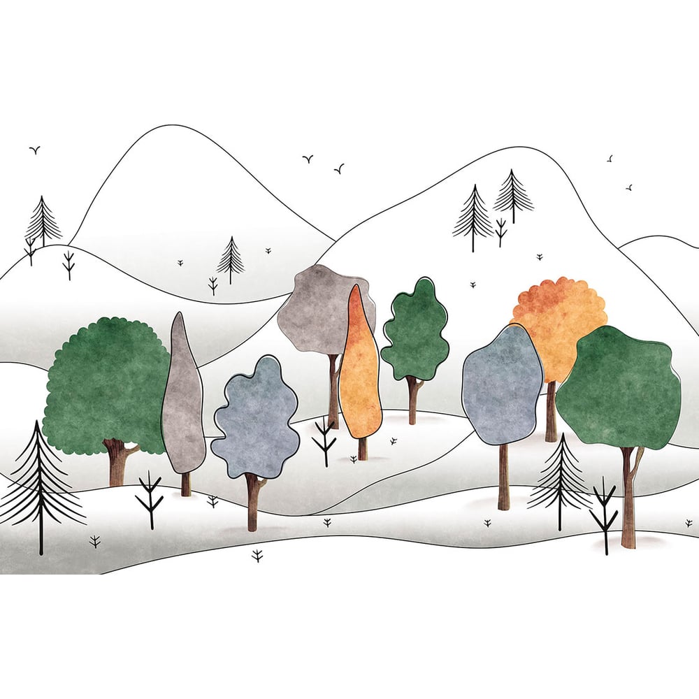 Изображение товара Фотообои ООО Ортограф ПРОГУЛКА В ЛЕСУ 3,93x2,7, флизелин, гладкие, белые