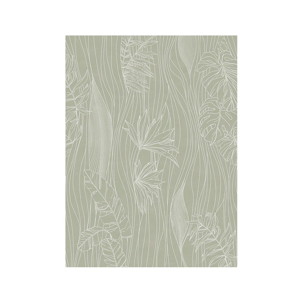 Изображение товара Фотообои Линии и Цветы на флизелине 2.7x1.99 Зеленый дизайн