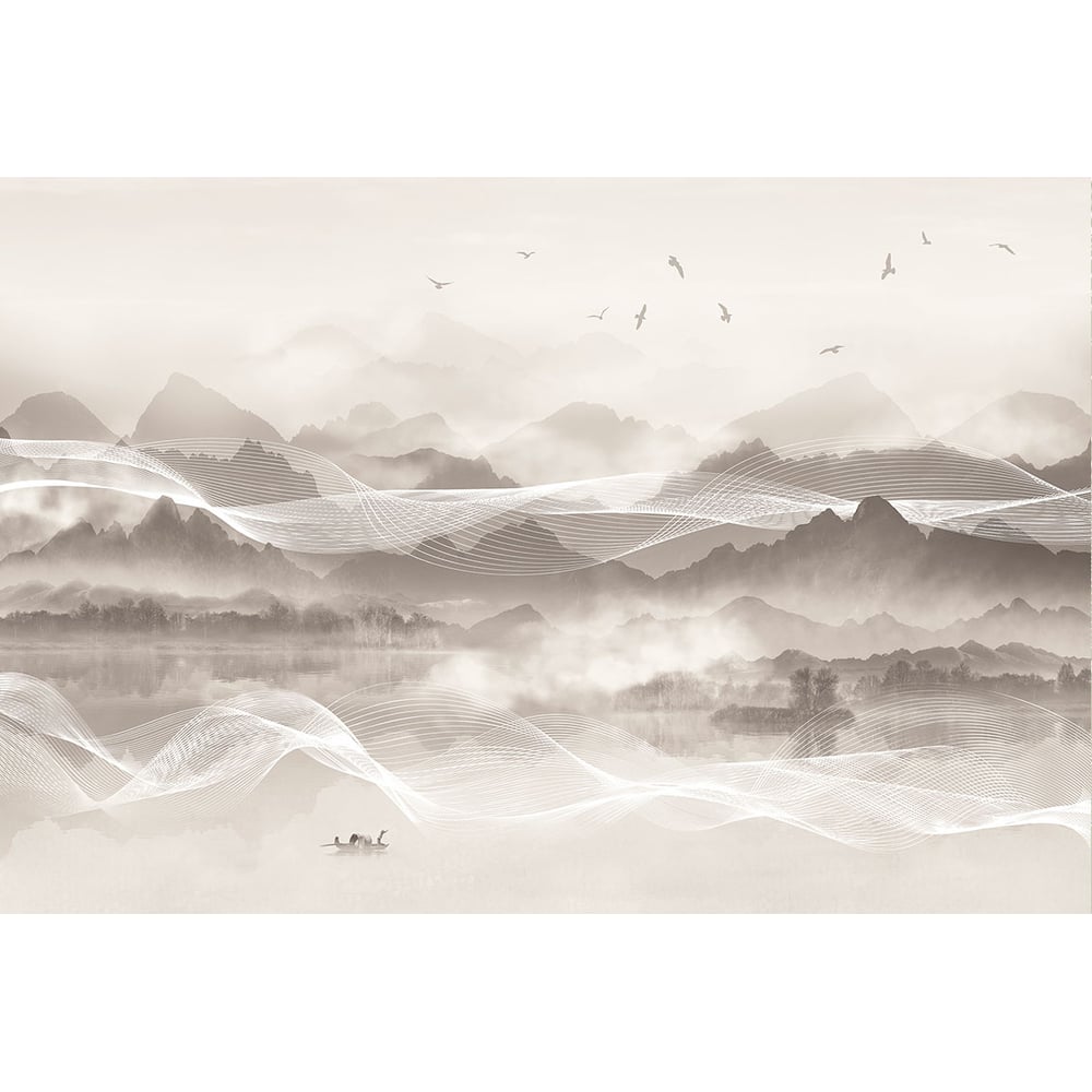 Изображение товара Декоративная фреска Световая Вуаль 4,0х2,7, флизелин, декоративная штукатурка