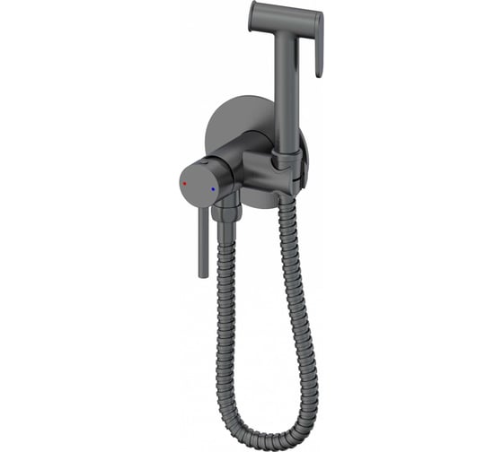 Изображение товара Смеситель с гигиеническим душем встраиваемый Wonzon & Woghand темный графит WW-88829902-BGM