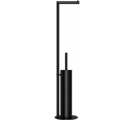 Изображение товара Туалетный ершик в комплекте с держателем туалетной бумаги Wonzon & Woghand черный матовый WW-V4602-MB