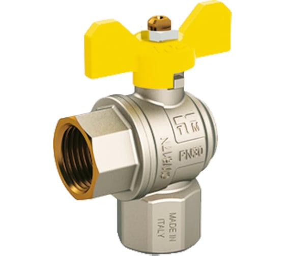 Изображение товара Kран шаровой угловой для газа Tiemme ВВ 2225G бабочка Rp1/2" DN15 2220061