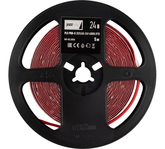 Изображение товара Светодиодная лента Jazzway PLS PRO-5 2835/60-24В 4000K 6Вт/м IP20 (упаковка 5м) 5055711