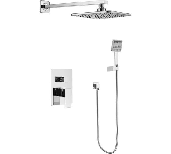 Изображение товара Встраиваемая душевая система VIDAGE Чараур, квадратная, цвет хром 0626011