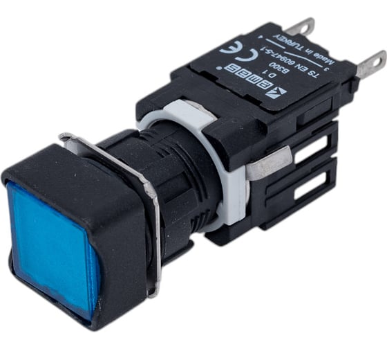 Изображение товара Нажимная возвратная кнопка Emas  квадратная, синяя 1НО D100KDM