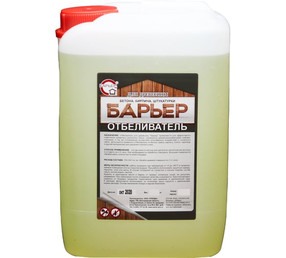 Изображение товара Отбеливатель для древесины БАРЬЕР канистра 12 кг 4665296510822
