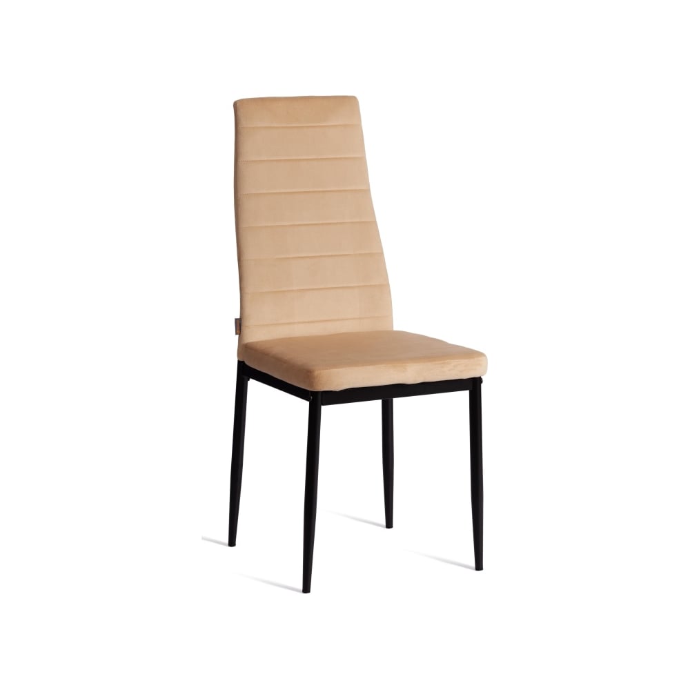 Изображение товара Комплект стульев TetChair Easy 2 шт. металл флок песочный черный