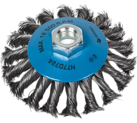 Изображение товара Корщетка дисковая (100 мм; М14; стальная плетенная проволока) Hogert Technik HT7D724