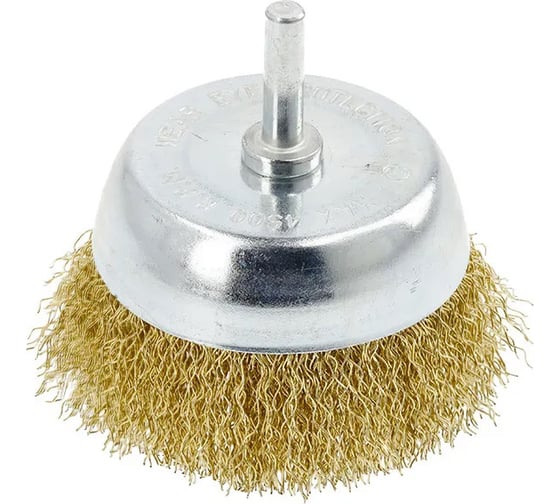 Изображение товара Корщетка чашечная (75 мм; латунная проволока) для дрели Hogert Technik HT7D702