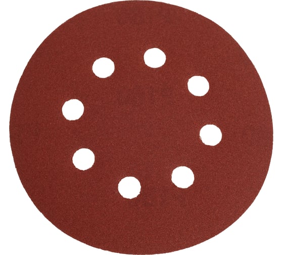 Изображение товара Круг шлифовальный на липучке с отверстиями (5 шт; 125 мм; P180) Högert Technik HT8D126