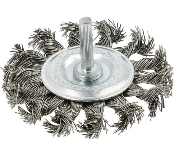 Изображение товара Корщетка дисковая (75 мм; стальная плетенная проволока) для дрели Hogert Technik HT7D716