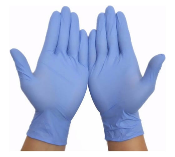 Изображение товара Нитриловые перчатки EcoLat сиреневые, 10 шт./уп., размер M 73037/M