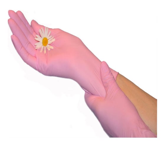 Изображение товара Нитриловые перчатки EcoLat розовые, 10 шт./уп., размер XS 73435/XS