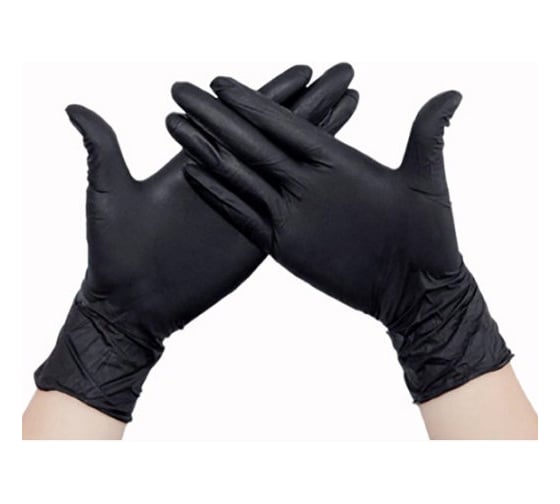 Изображение товара Нитриловые перчатки EcoLat черные, 10 шт./уп., размер XL 74740/XL