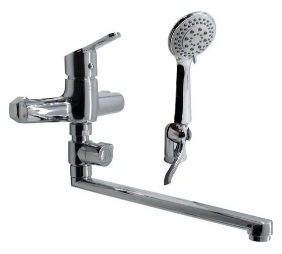 Изображение товара Damento Смеситель д/ванны MIO BA01.20, шаровый, хром, излив 300 мм, лейка 5 режимов 000025