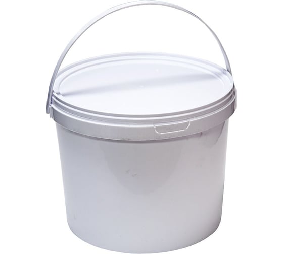 Изображение товара Круглое белое ведро с крышкой и пластиковой ручкой Тара.ру 11.5 л 03264
