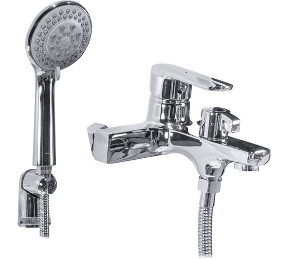 Изображение товара Damento Смеситель д/ванны UNIQUE BA02.50, шаровый, хром, излив короткий, лейка 3 режима 016360