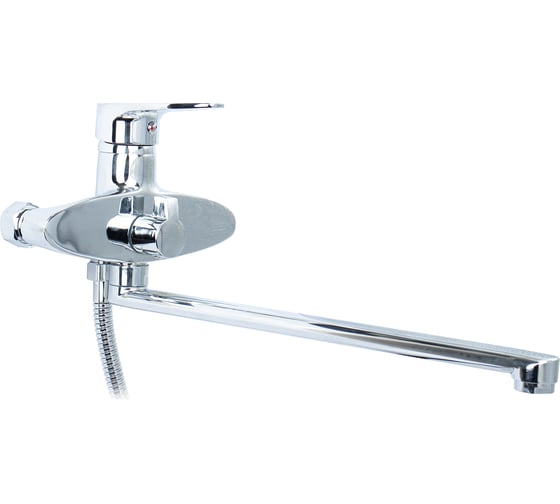 Изображение товара Damento Смеситель д/ванны BASIC BA01.10, шаровый, хром, излив 350 мм, лейка 3 режима 016350