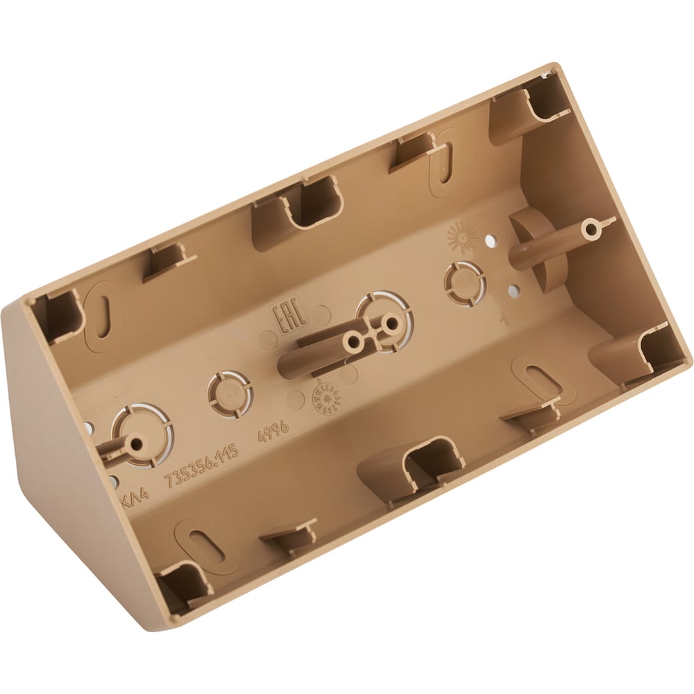 Изображение товара Угловая монтажная коробка Bylectrica 2-местная серия СТИЛЬ бронза КУ-442