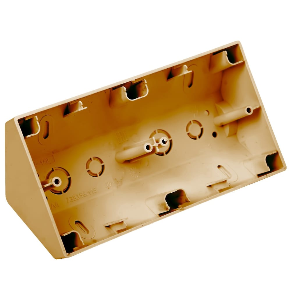 Двухместная угловая коробка для установки выключателей и розеток BYLECTRICA монтажная коробка bylectrica
