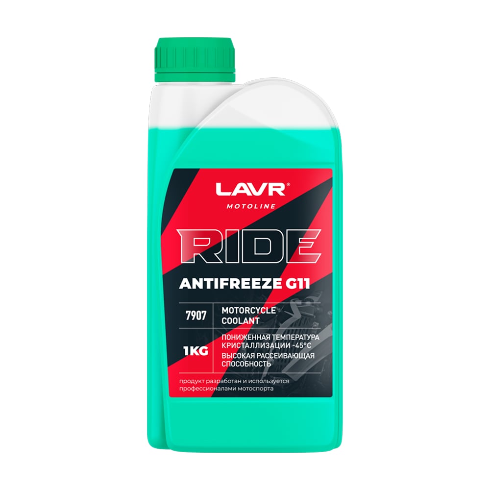 Изображение товара Антифриз LAVR MOTO ANTIFREEZE RIDE G11 1 кг для систем охлаждения
