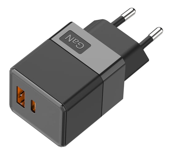 Изображение товара Сетевое зарядное устройство REXANT с двумя портами USB-A и USB-C, 35Вт 18-2208